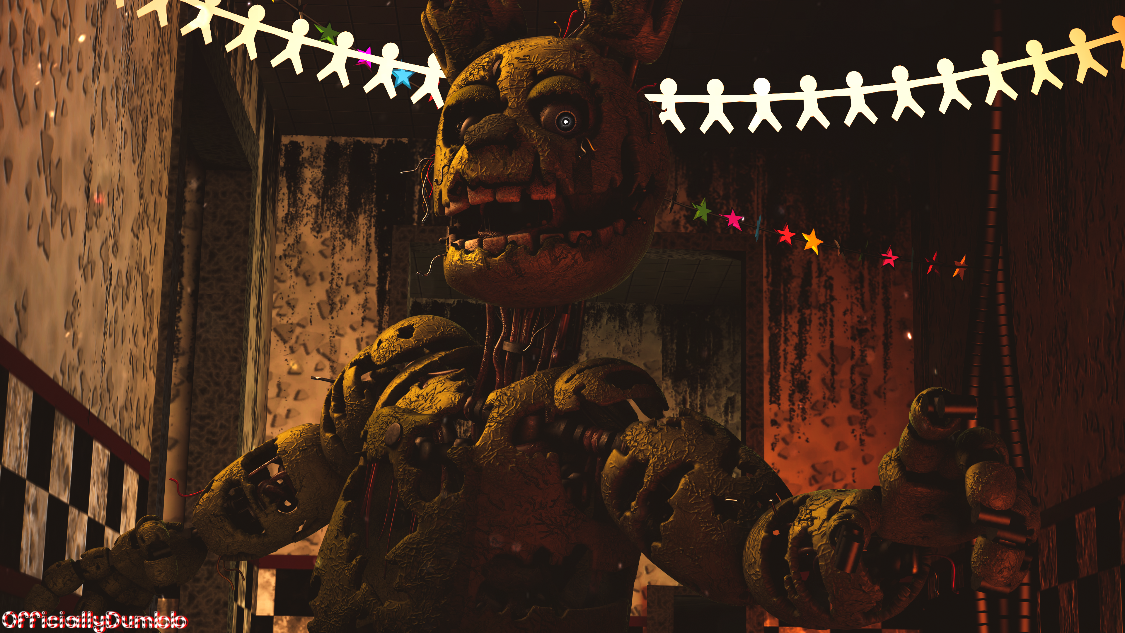 FNaF 3 Poster by Me  Phantom Models port by Thunder - Springtrap