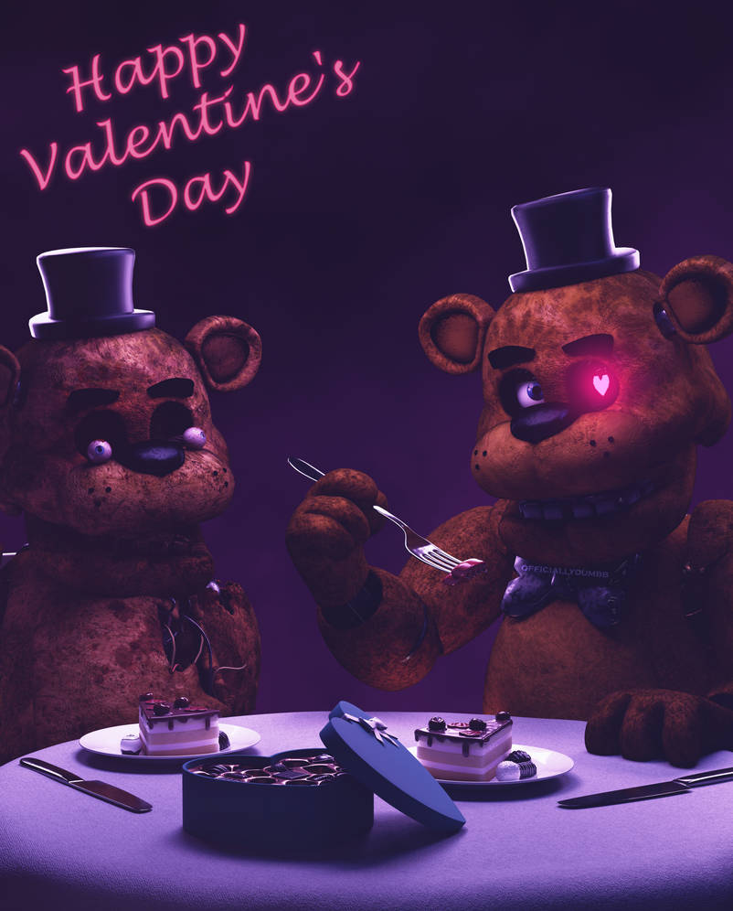Fnaf 1 Happy Valentine's Day Poster by officiallydumbb on DeviantArt