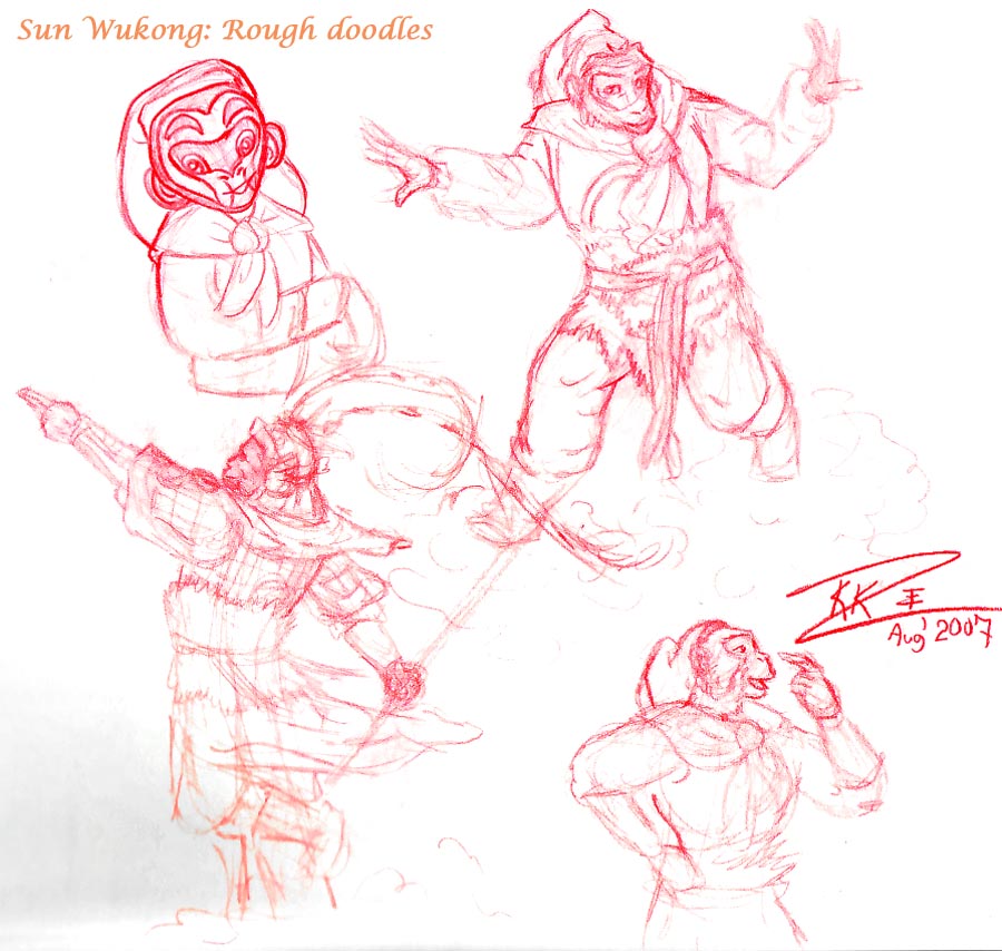 Aug 7 Wukong doodles 01
