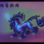 Dark Blue Dujiao Qilin