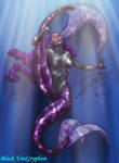 2 Tails Black Mermaid by BlackUniGryphon