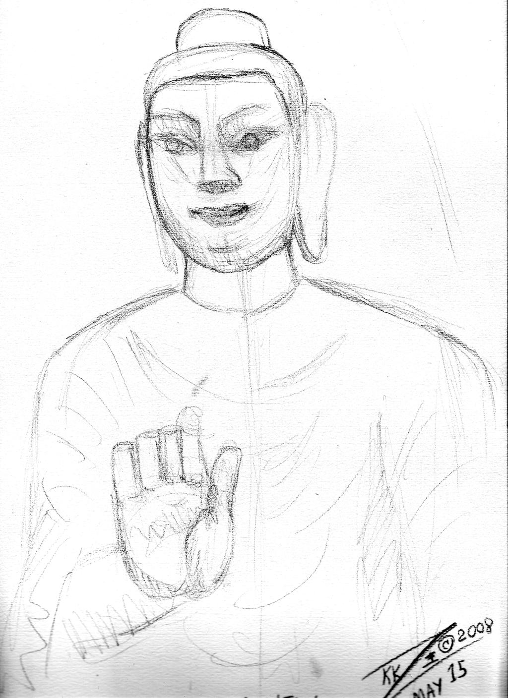 Yungang Giant Buda Sketch 2