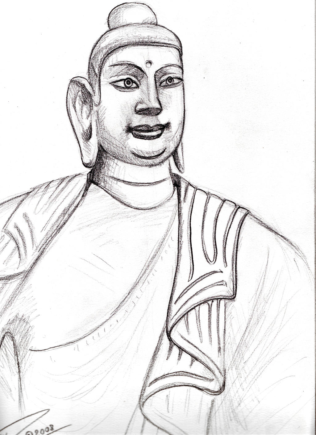 Yungang Giant Buda Sketch 1