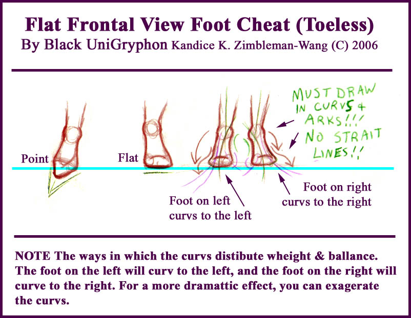 Frontal Foot Flat Toes