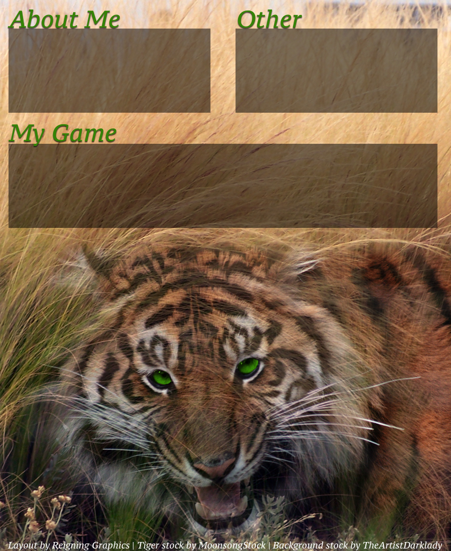 Tiger E Layout Tiger Layout by Reigning-Graphics on DeviantArt