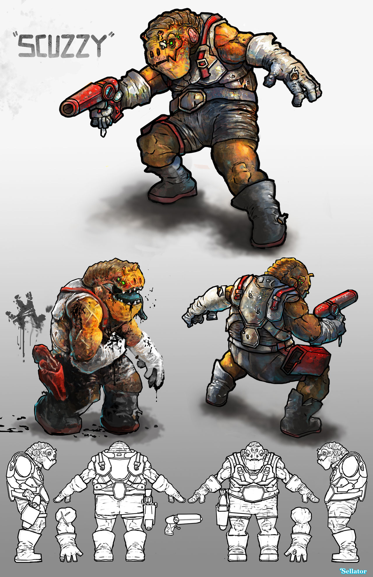 Scuzz Rat Scuzzy Character Concept by Sellatorful on DeviantArt