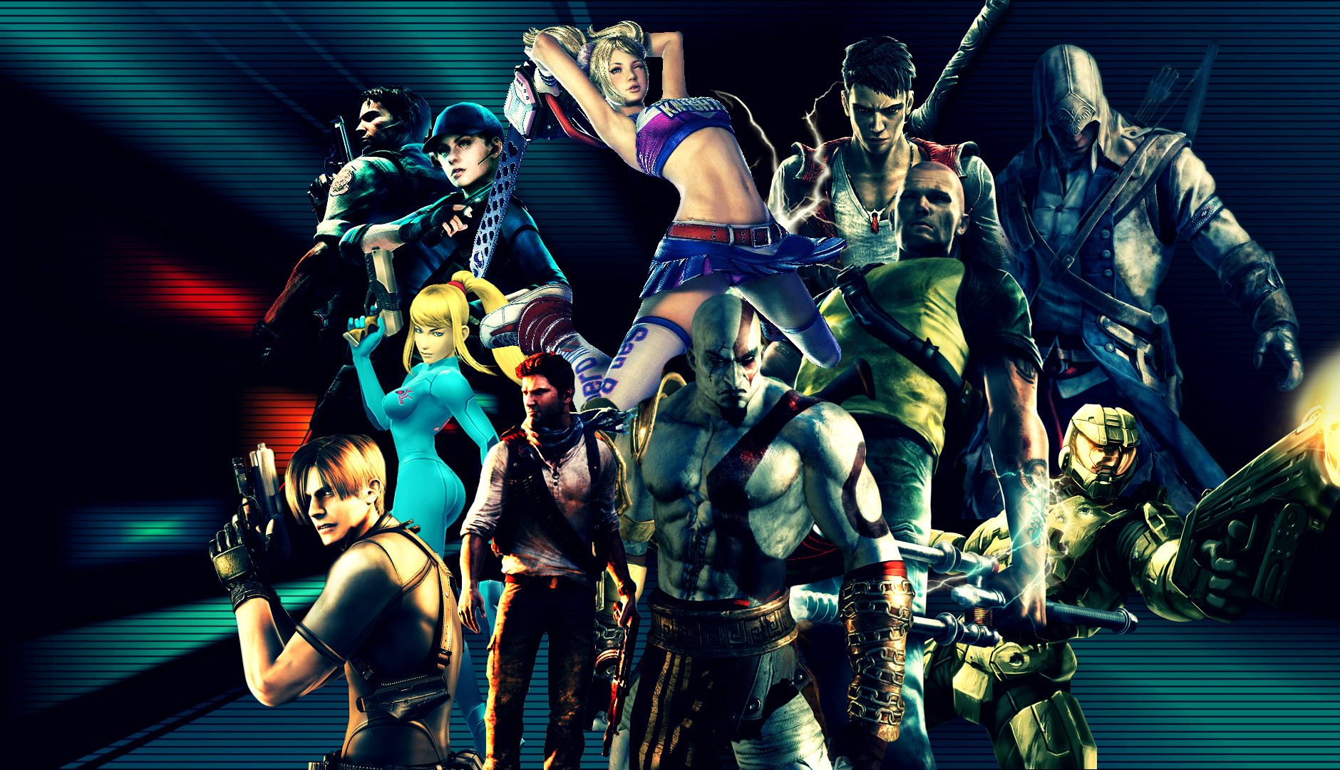 Games Characters. Deviantart Characters from Different Games Wallpaper by AracnoGamer on DeviantArt