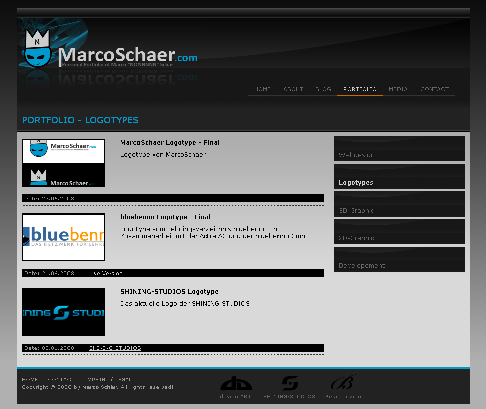 MarcoSchaer.com Webdesign