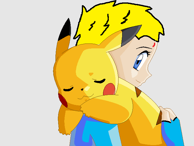 Kingdom Hearts .:Best Friends: Anna and Pikachu:.