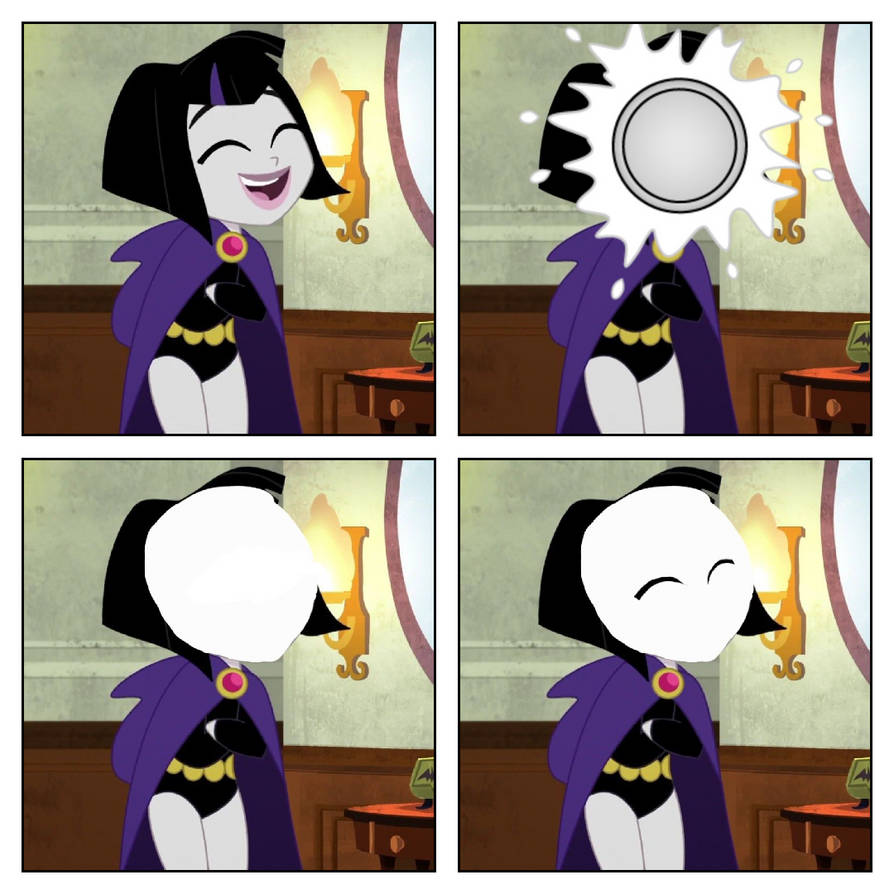 Raven gets a pie in the face. by MaksimMiron13 on DeviantArt