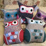 Handmade owl cushions