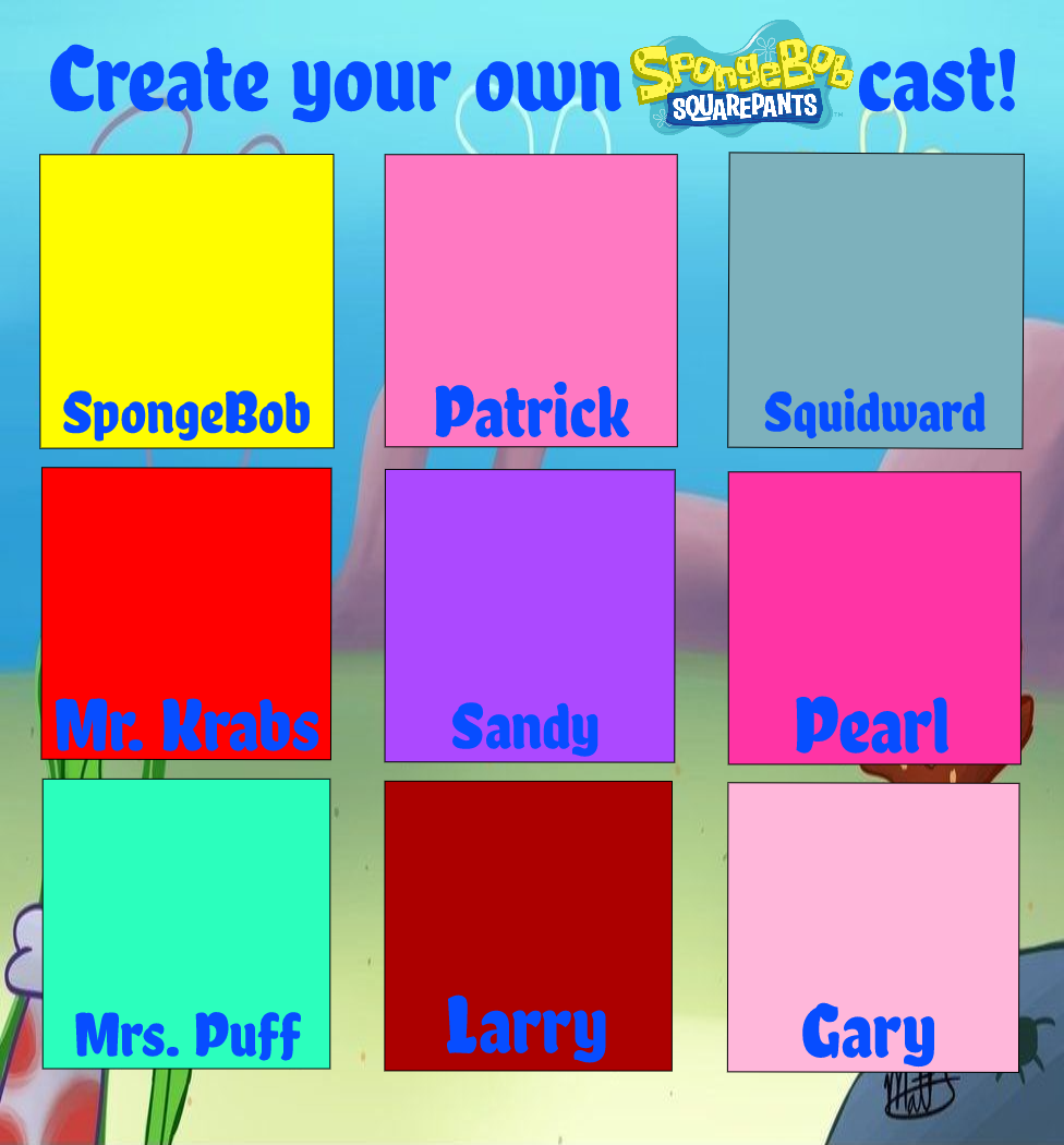 Spongebob Cast Meme by CalinaPonyCartoonsDA on DeviantArt