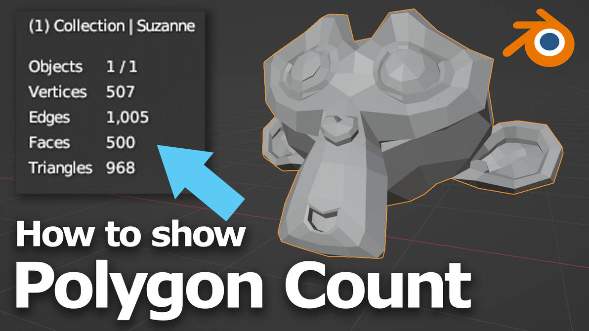 Blender How to show Polygon Count for Selected Obj by artist-b-cgian on ...
