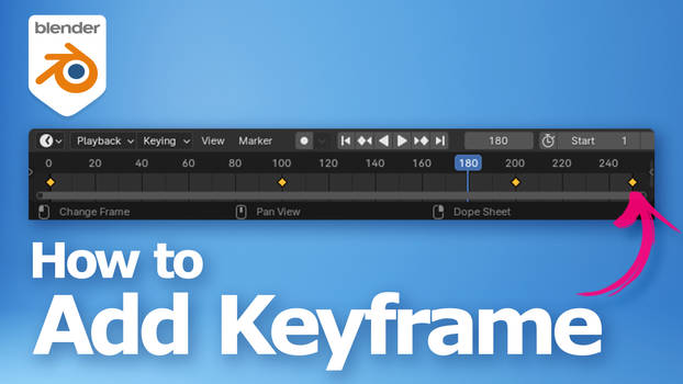 Blender how to add keyframe YT