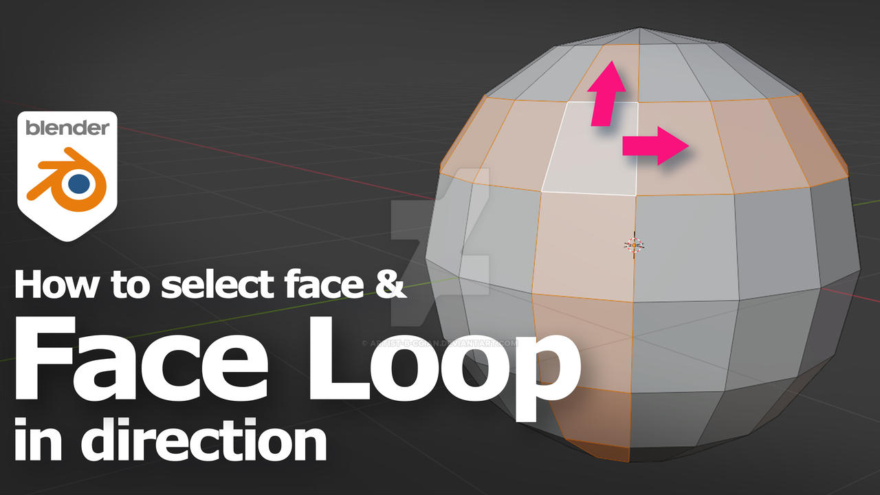 Blender How to select face and face loop with dire by artist-b-cgian on ...