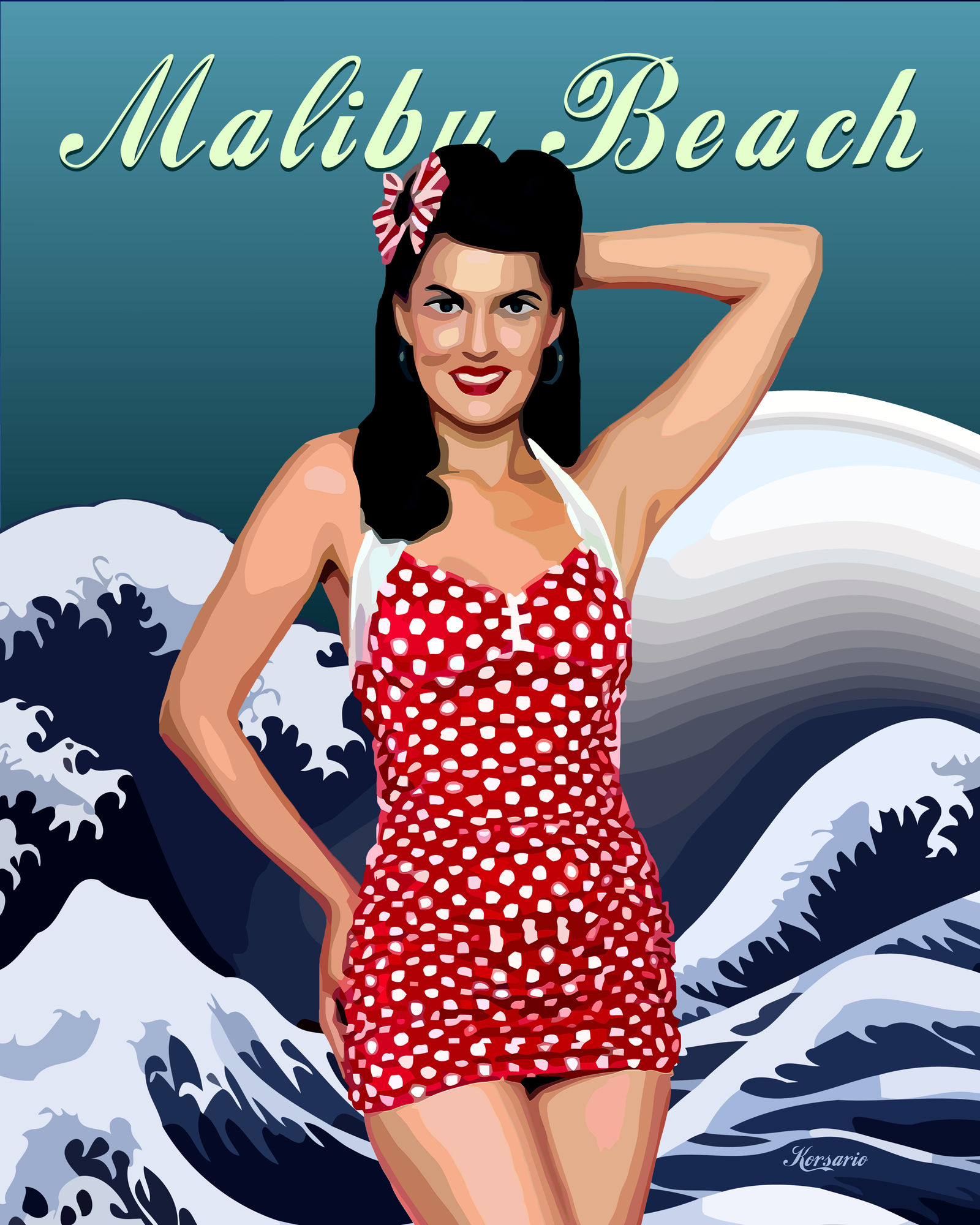 Malibu Beach Pin Up