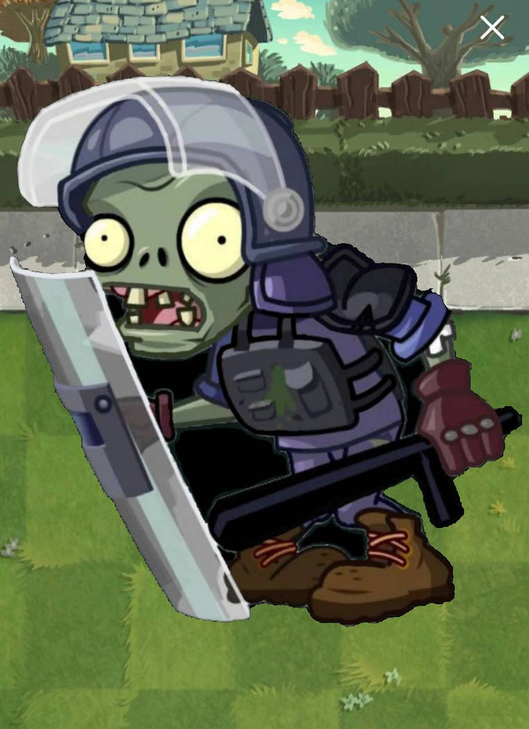 Zombie Riot Control Riot Police Zombie card art by Allstarzombie55 on DeviantArt