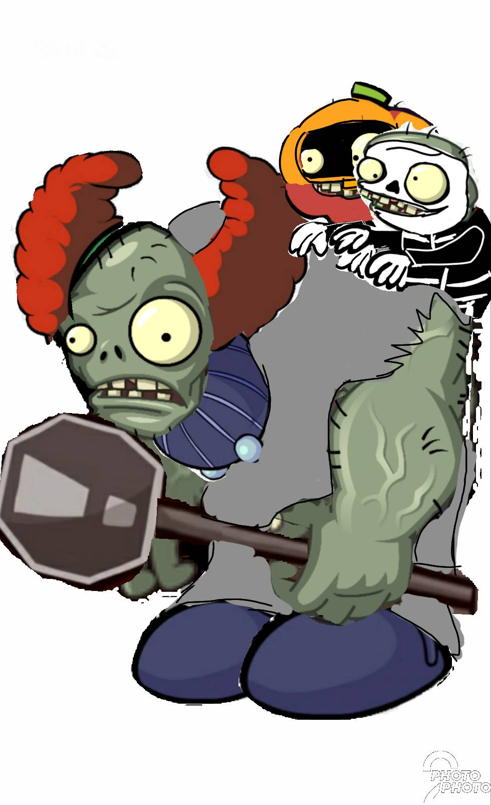 Plants vs. Zombies 2 (2010) Grass Skirt Zombie by CoFyComics on DeviantArt