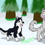 Wolfies in Winter (Gift for Shadowfang5000)