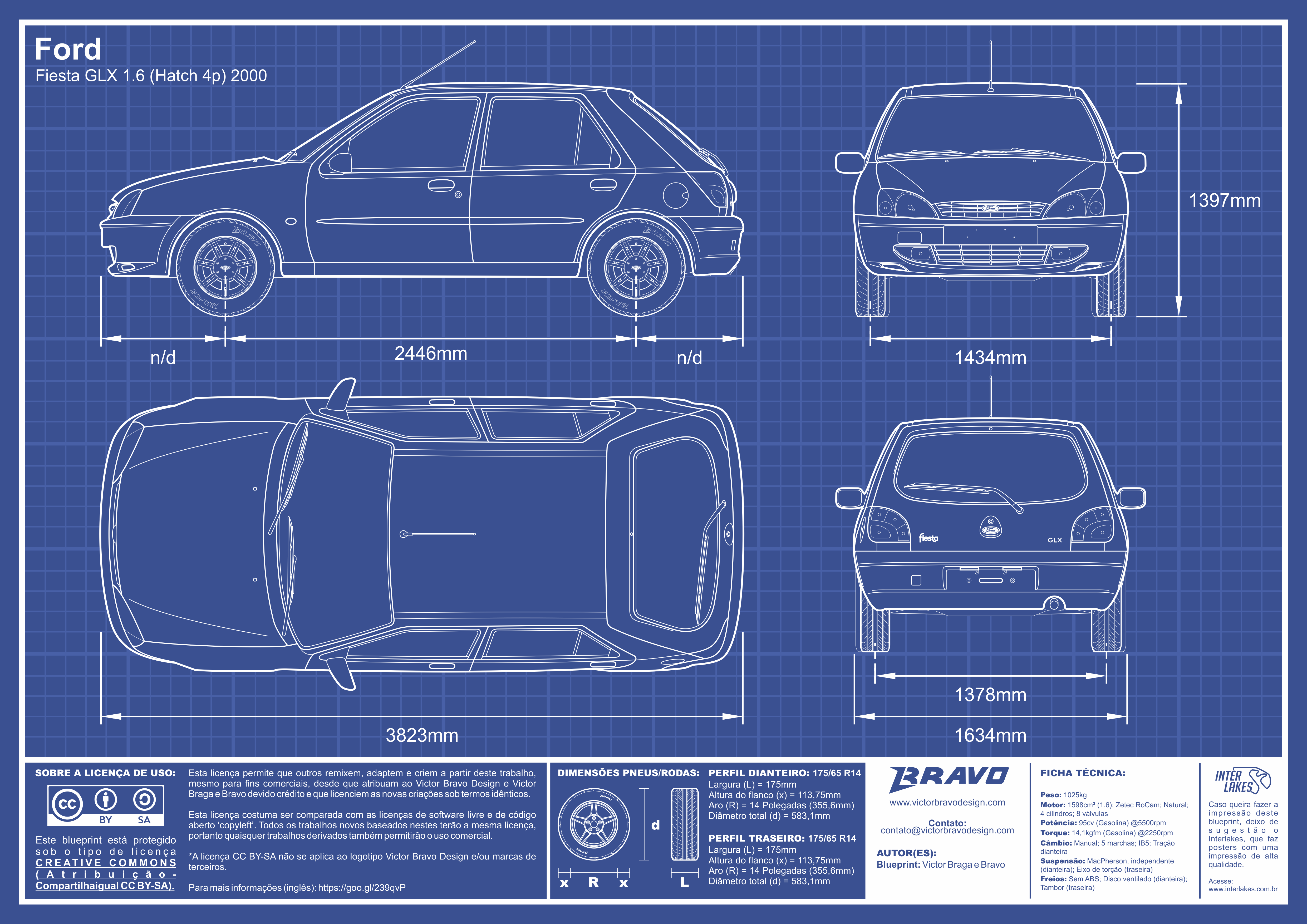 Chevrolet Corsa 1.6 Pick-Up vector drawing