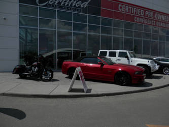 Victory Motorcycle Ford Mustang and Jeep wrangler