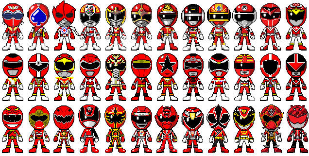 All Red Ranger Version All Reds 2 by johnnyjs on DeviantArt