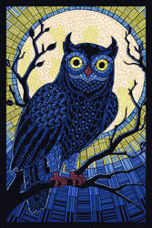 Paper Mosaic Owl