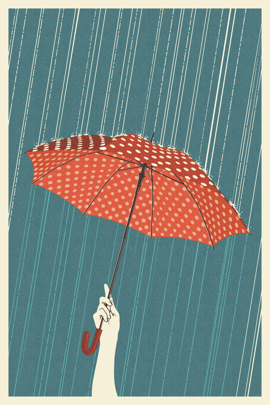 Umbrella Letterpress by AlixBranwyn