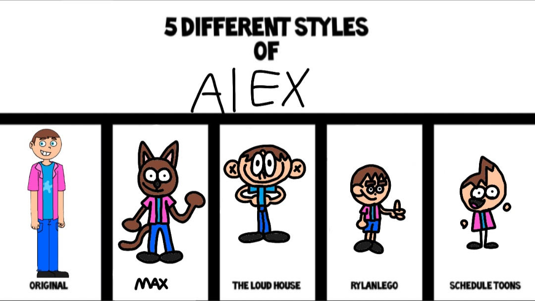 5 Different Styles Of Alex by TankMouse2006 on DeviantArt