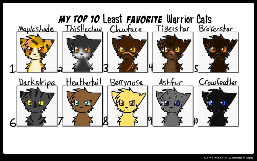 Top 10 She-Cats in Warrior Cats 