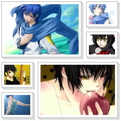 Collage de Kaito y Rei