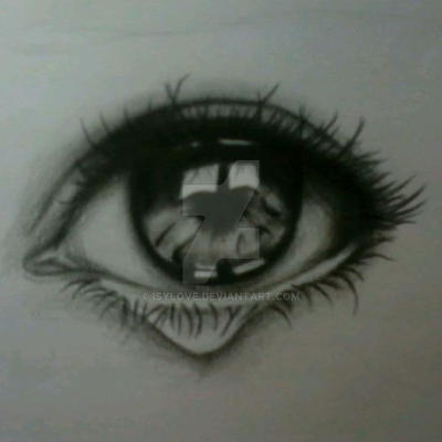 Dibujo de ojo llorando a lapiz by Isylove on DeviantArt Dibujo de ojo llorando a lapiz by Isylove on DeviantArt