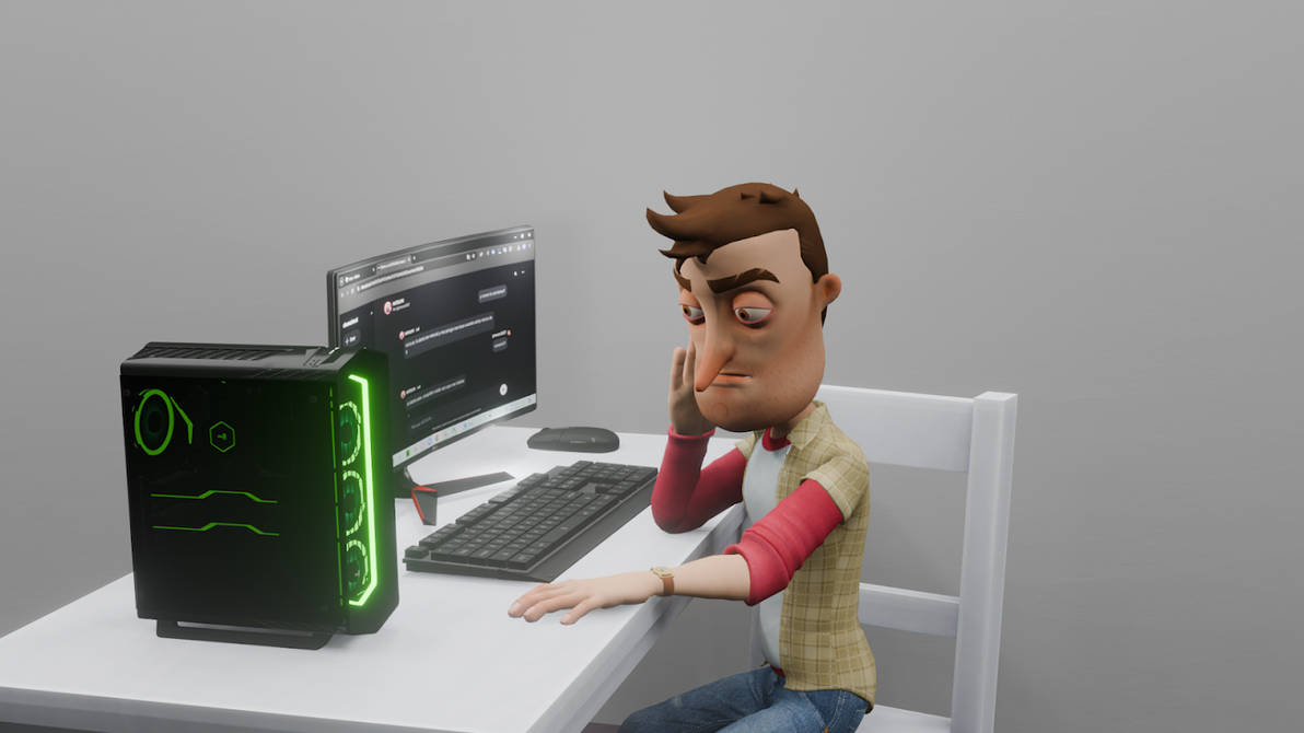 Nicky Roth waiting for a message online by johnsonpeter1 on DeviantArt