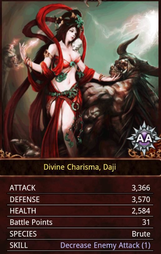 Divine Charisma, Daji