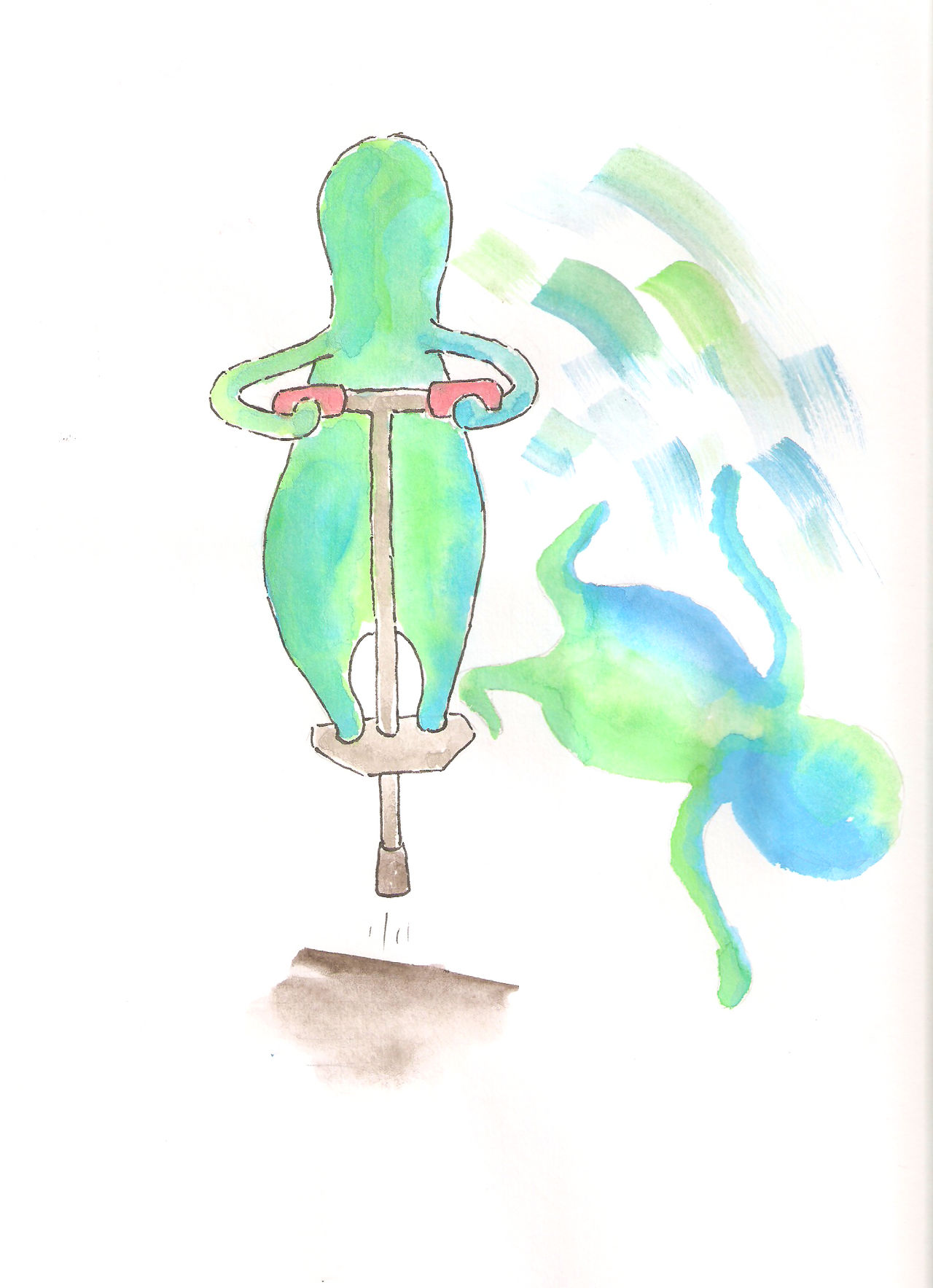 Waterwraith on pogostick by WatercolourBoi on DeviantArt