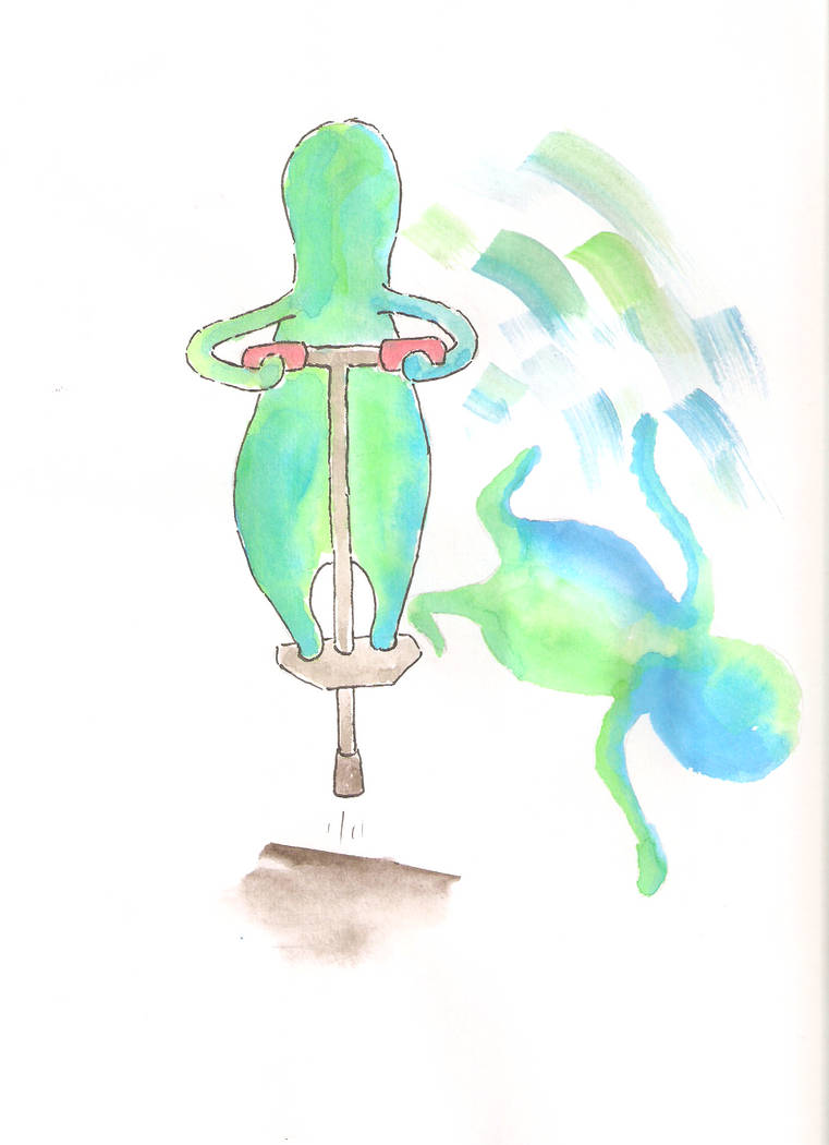 Waterwraith on pogostick by WatercolourBoi on DeviantArt