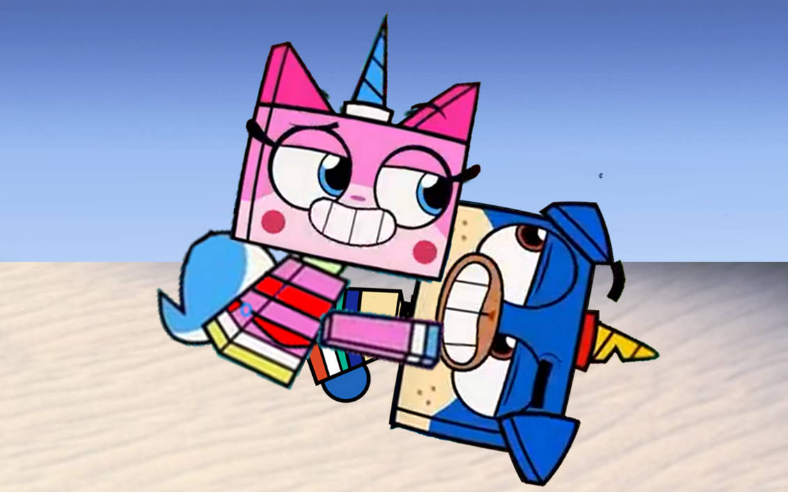 Unikitty And Puppycorn's Mistletoe on the Beach by sgd1329 on DeviantArt