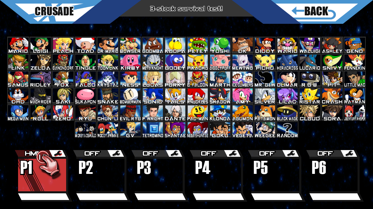 Smash Roster Display Super Smash Bros Crusade 0.9.5 Full Version Roster by sgd1329 on DeviantArt