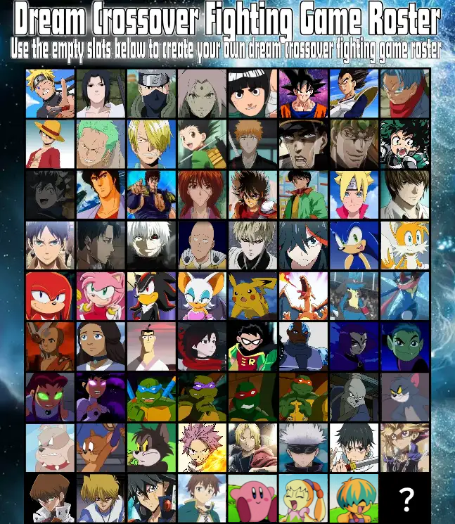 Jump Force Rise Of Imperfects Roster by sgd1329 on DeviantArt