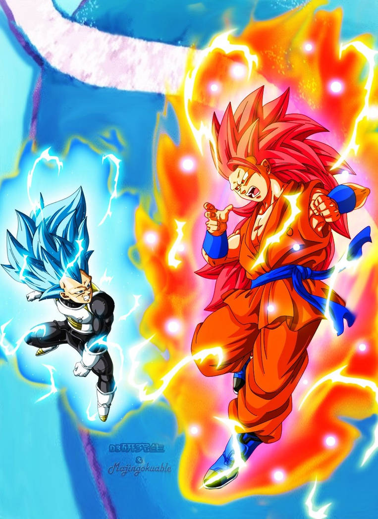 Majin Vegeta vs. Goku by bibloodykisses on DeviantArt
