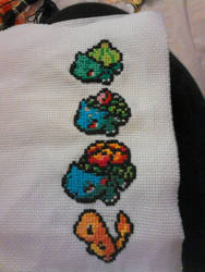 Pokemon sprites cross stitch