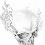 fire skull sketch