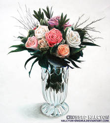 Roses In a Vase