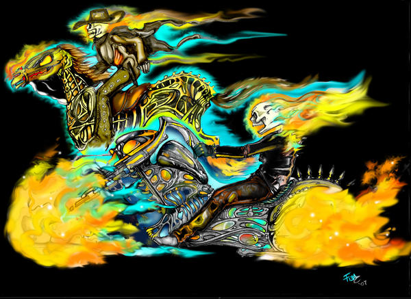 ghost rider render by Tiesta on DeviantArt