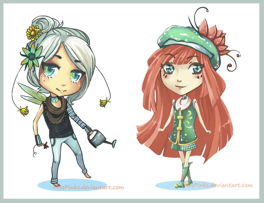 Chibi Examples:  Dewie and Strawberry Lotus