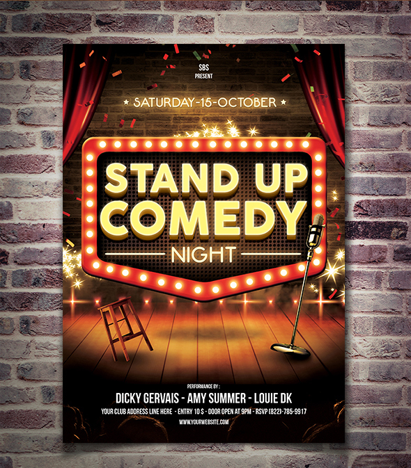 Stand Up Comedy Flyer Template By Yudha Sbs On Deviantart Stand Up Comedy Flyer Template By Yudha Sbs