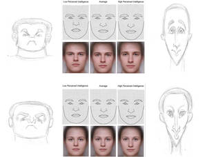 Caricatures of composite faces - intelligence