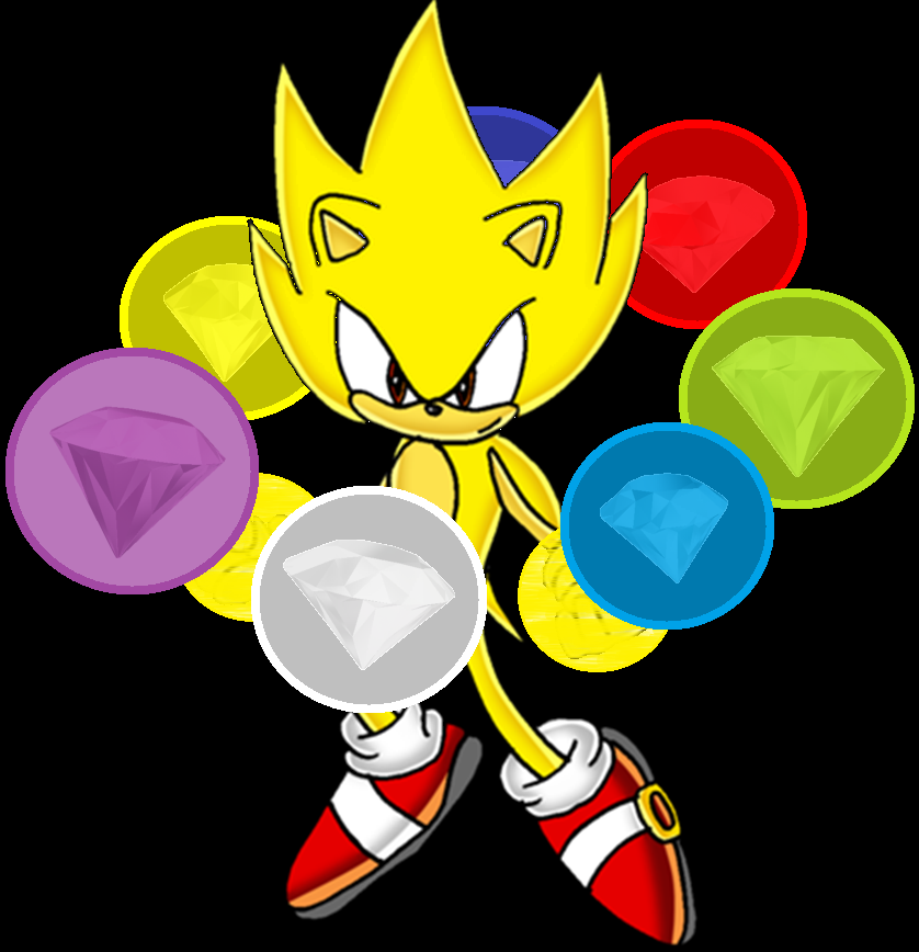 Super Sonic w/Chaos Emeralds by DARTIKEM on DeviantArt