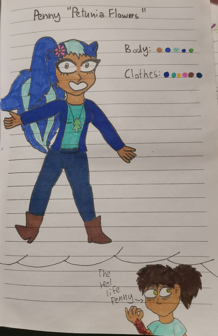 (HTF AU) Petunia Flowers (Penny) by maryandflowers on DeviantArt