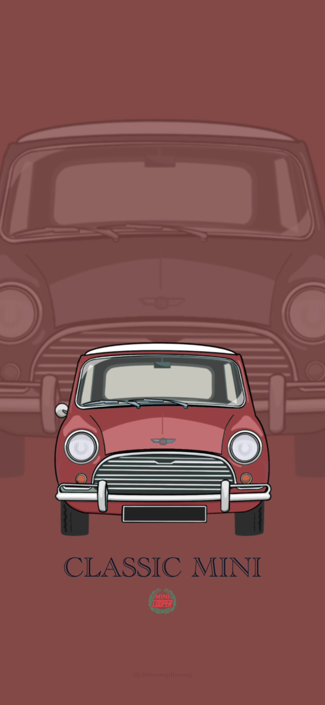 Classic Mini Cooper Iphone Wallpaper Red By Cwdrawing On Deviantart